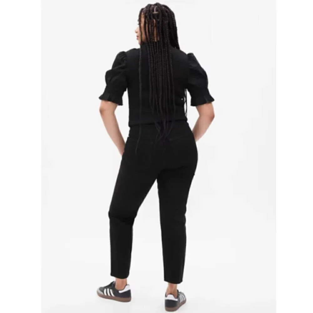 GAP 90's High Rise Cheeky Straight Cigarette Jeans Black Size 31/12 NWT RT$80